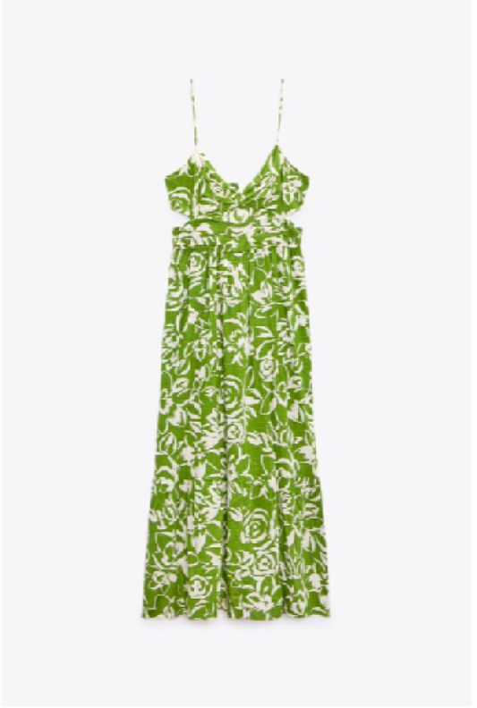 Printed MIDI dress